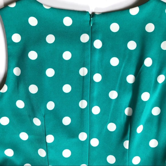 VINTAGE R&K Polka Dot Sheath Dress Size 10 - Picture 7 of 12